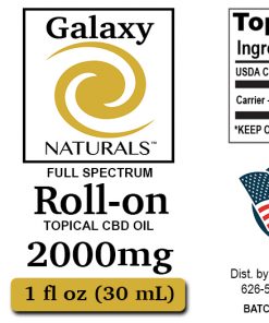 2000mg topical cbd label